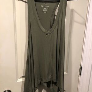 Dark green layered tank top